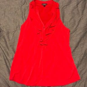 Express Red Sleeveless Blouse